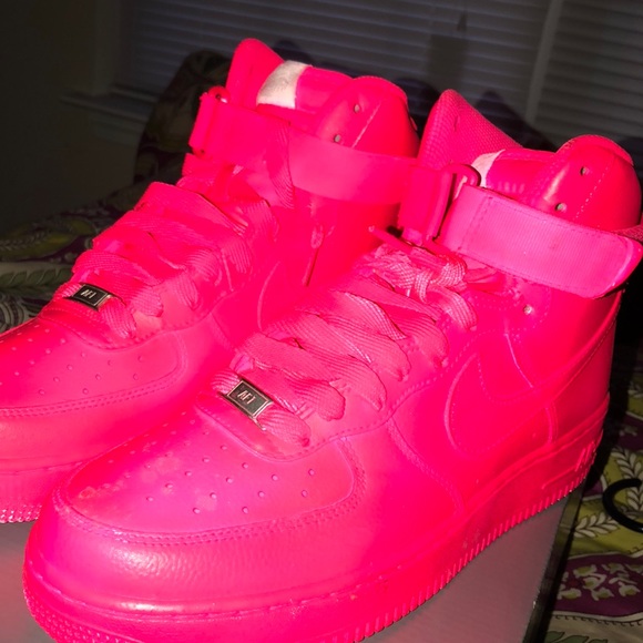 all pink nike air force 1 high top